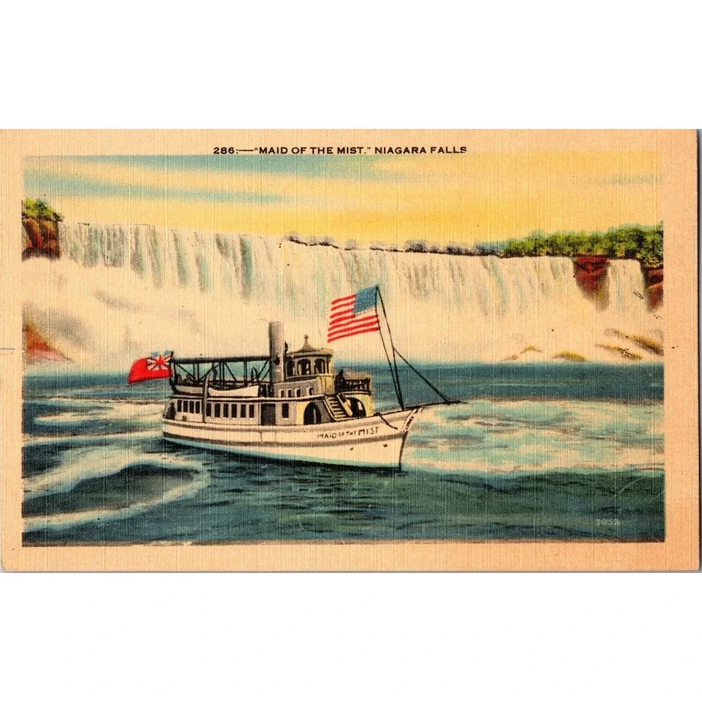 Vintage Postcard Featuring‎ Maid Of The Mist At Niagara Falls